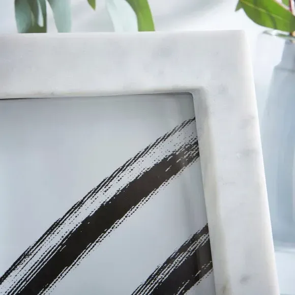 Photo Frame - White, Marble