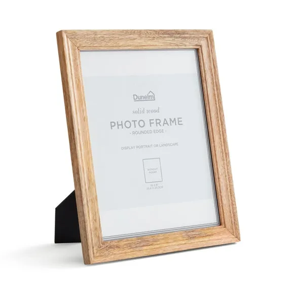 Photo Frame with Moulded Design - Natural, Mango Wood
