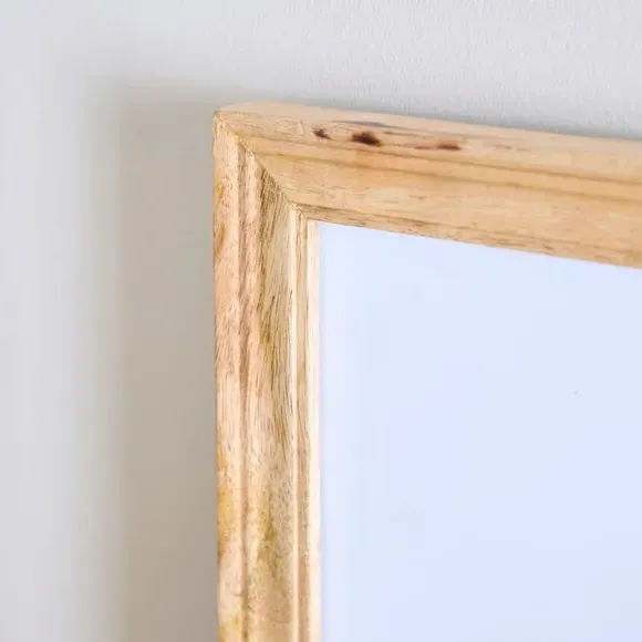 Photo Frame with Moulded Design - Natural, Mango Wood