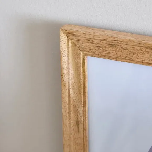 Photo Frame with Moulded Design - Natural, Mango Wood