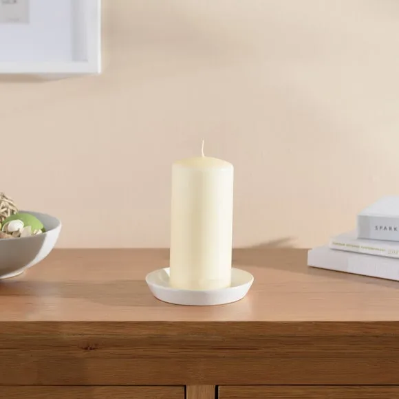 Pillar Candle Unfragranced - Cream, Wax