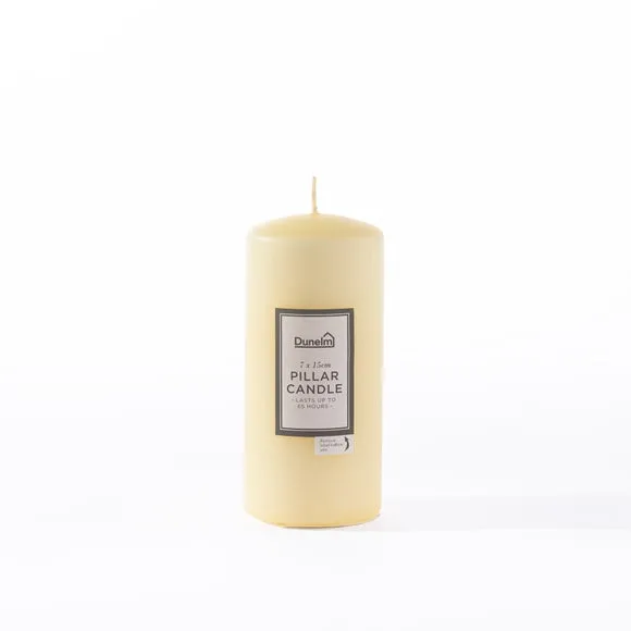 Pillar Candle Unfragranced - Cream, Wax