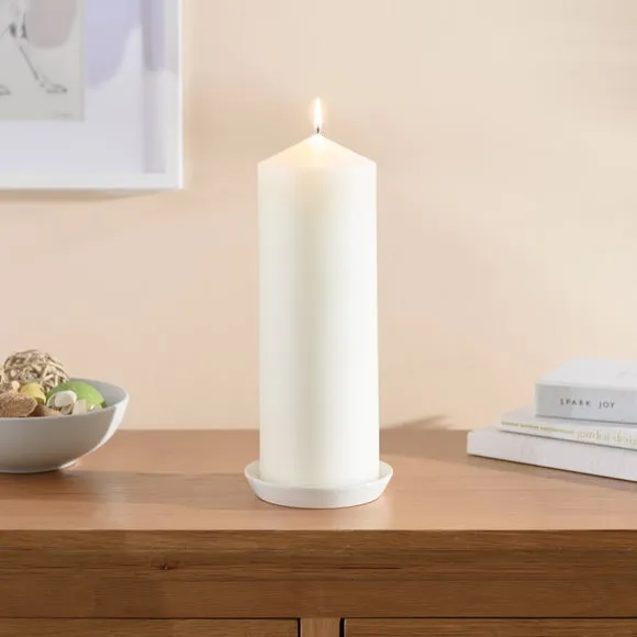 Pillar Candle Unfragranced - Cream, Wax