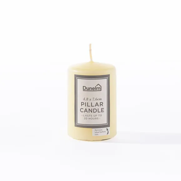 Pillar Candle Unfragranced - Cream, Wax