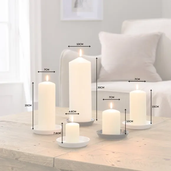 Pillar Candle Unfragranced - Cream, Wax