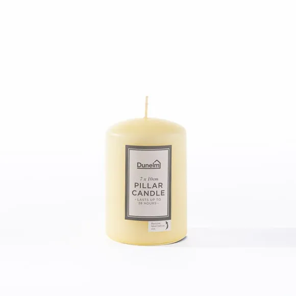 Pillar Candle Unfragranced - Cream, Wax