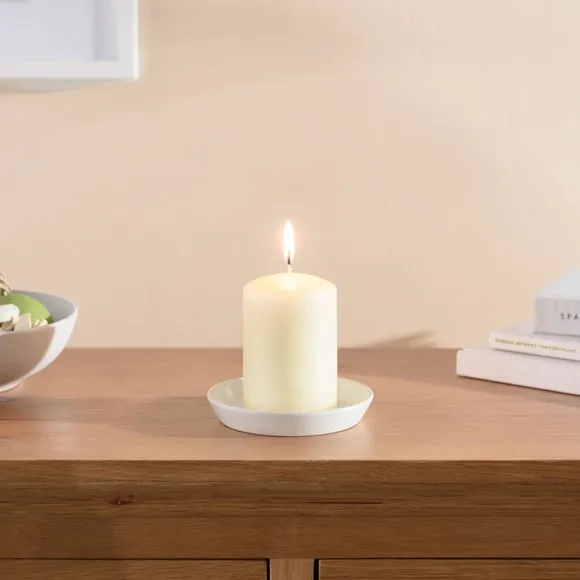 Pillar Candle Unfragranced - Cream, Wax