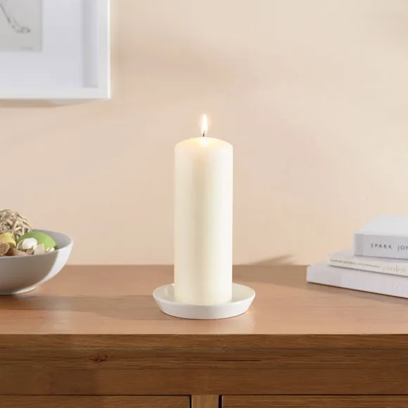Pillar Candle Unfragranced - Cream, Wax