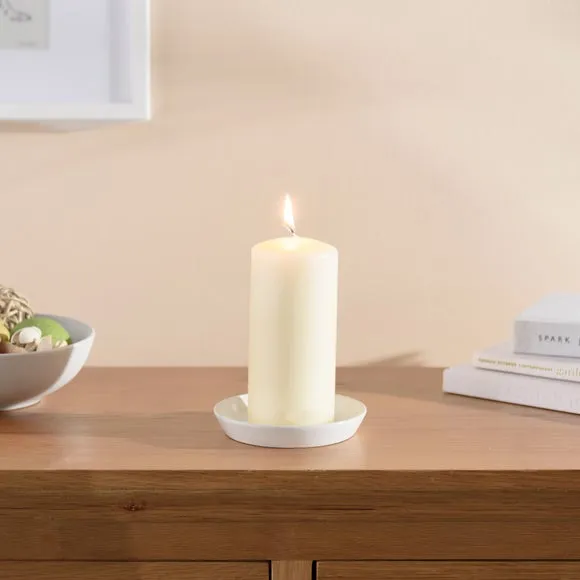 Pillar Candle Unfragranced - Cream, Wax