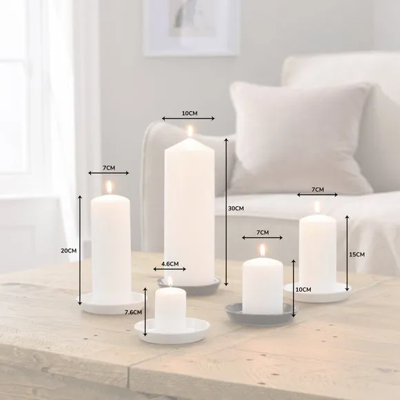 Pillar Candle Unfragranced - White, Wax