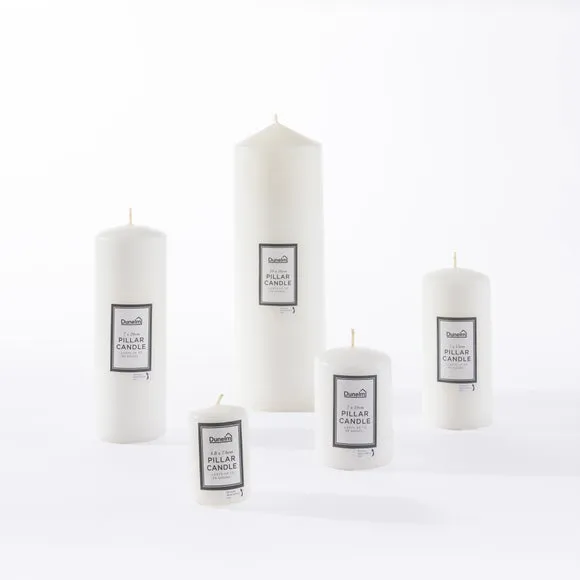 Pillar Candle Unfragranced - White, Wax