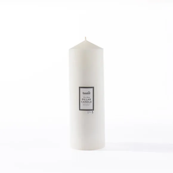 Pillar Candle Unfragranced - White, Wax