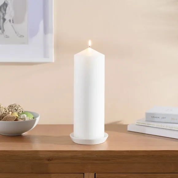 Pillar Candle Unfragranced - White, Wax