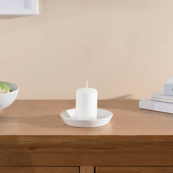 Pillar Candle Unfragranced - White, Wax