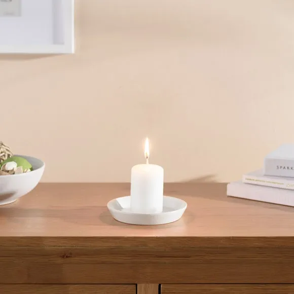 Pillar Candle Unfragranced - White, Wax