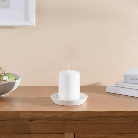 Pillar Candle Unfragranced - White, Wax