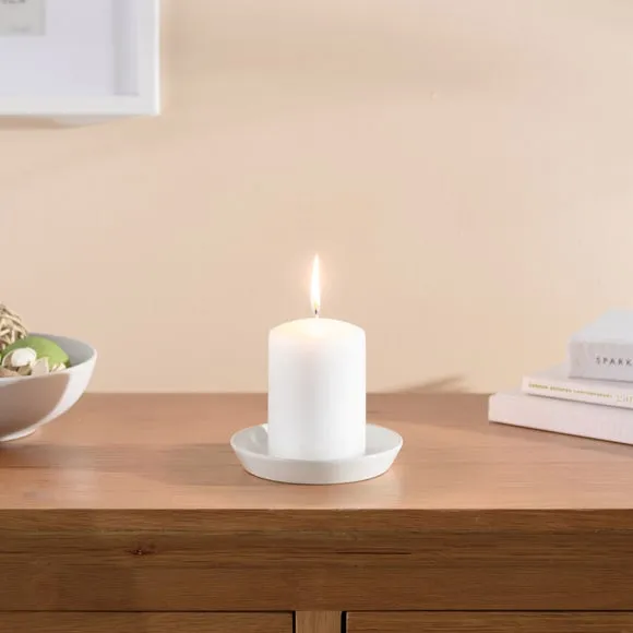 Pillar Candle Unfragranced - White, Wax