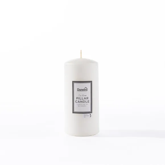 Pillar Candle Unfragranced - White, Wax