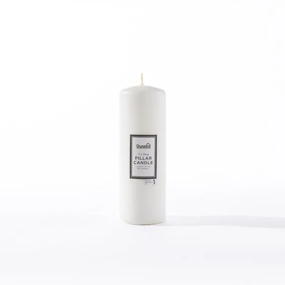 Pillar Candle Unfragranced - White, Wax