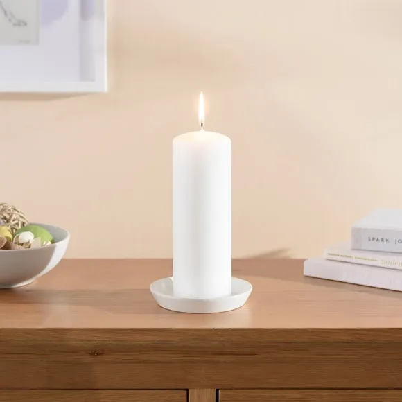 Pillar Candle Unfragranced - White, Wax