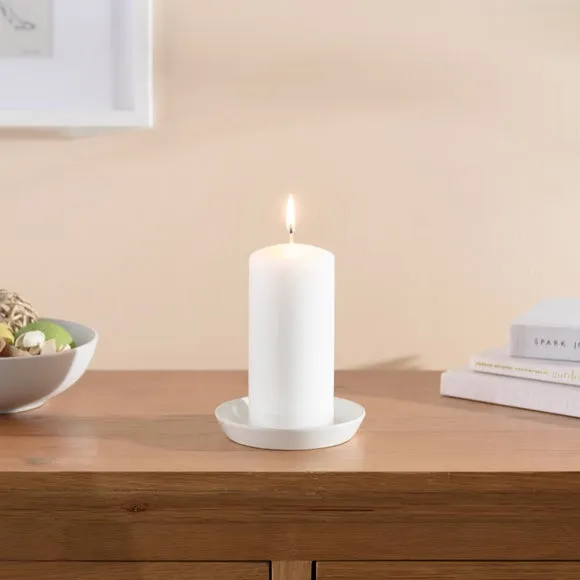 Pillar Candle Unfragranced - White, Wax