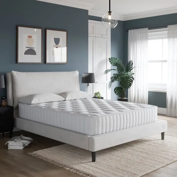 Pillowback Bed Frame - Ivory, Boucle image