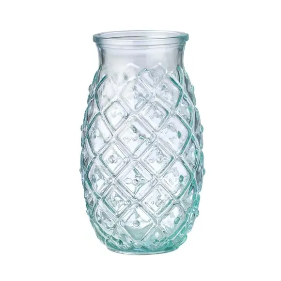 Pineapple Glass - Clear, Recycled Glass