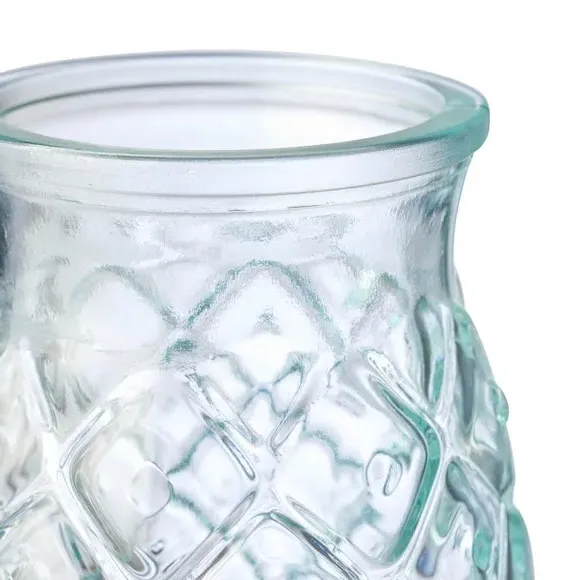 Pineapple Glass - Clear, Recycled Glass