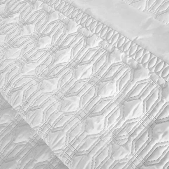 Pinsonic Bedspread - White, Polycotton