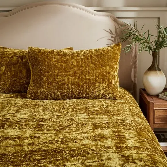 Pinsonic Duvet Cover Set - Green, Velvet
