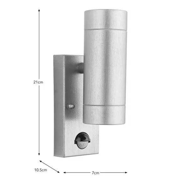 PIR Outdoor Wall Light - Bronze, Steel