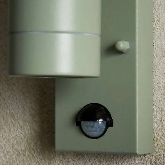 PIR Outdoor Wall Light - Sage, Steel