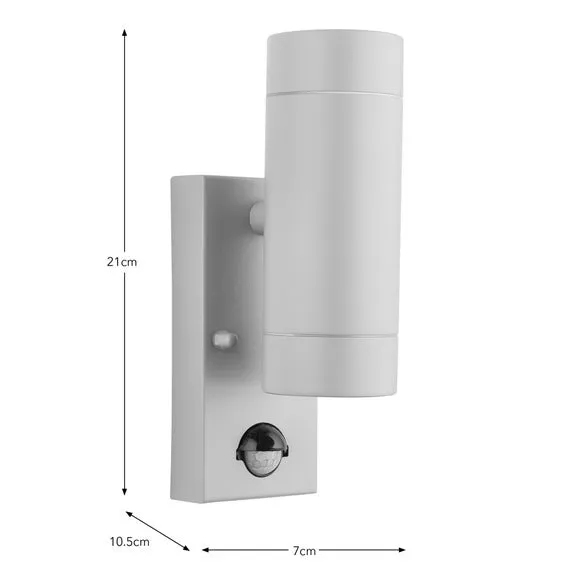 PIR Outdoor Wall Light - Sage, Steel