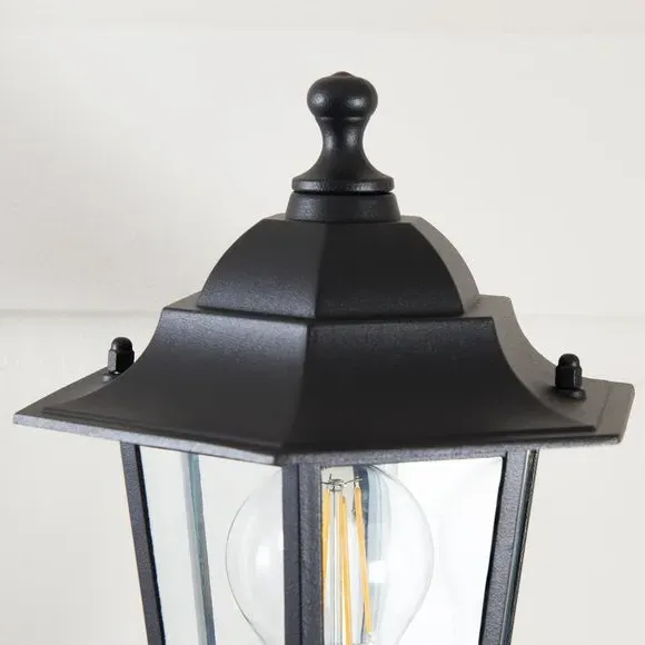 PIR Wall Light with Sensor - Black, Metal