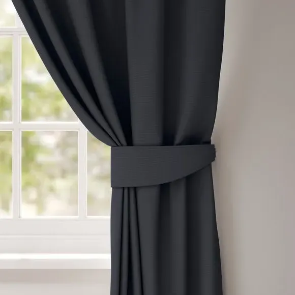 Plain Curtain Tieback - Ink, Cotton