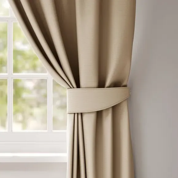 Plain Curtain Tieback - Putty, Cotton