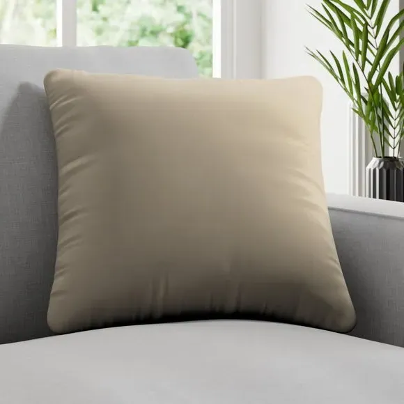 Plain Cushion Cover - Taupe, Cotton