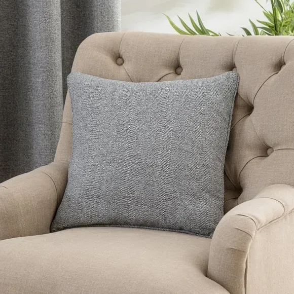 Plain Cushion - Grey, Recycled Content