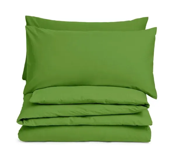 Plain Duvet Cover with Non Iron - Apple, Cotton