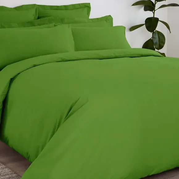 Plain Duvet Cover with Non Iron - Apple, Cotton