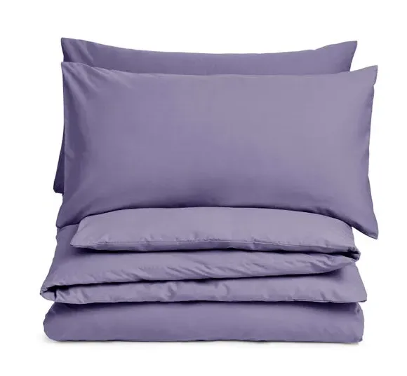 Plain Duvet Cover with Non Iron - Purple, Cotton