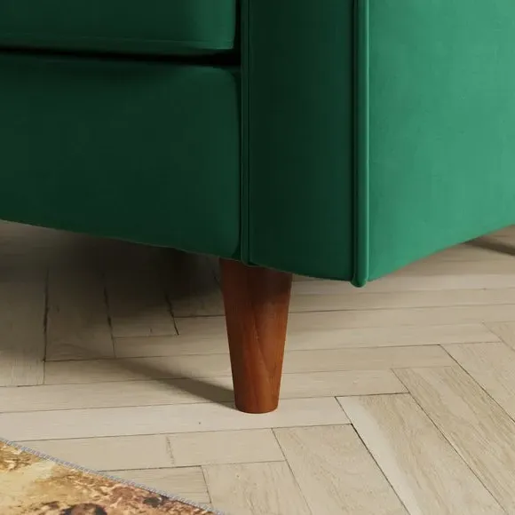 Plain Velvet Armchair - Racing Green, Velvet