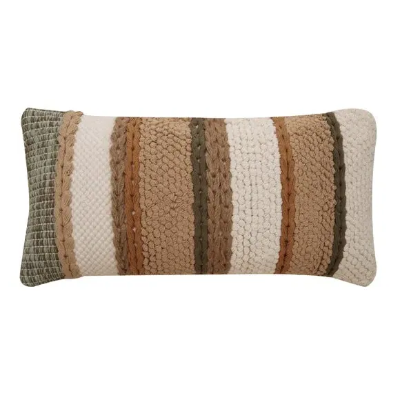 Plaited Cushion - Natural, Cotton Jute