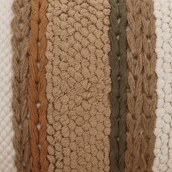 Plaited Cushion - Natural, Cotton Jute