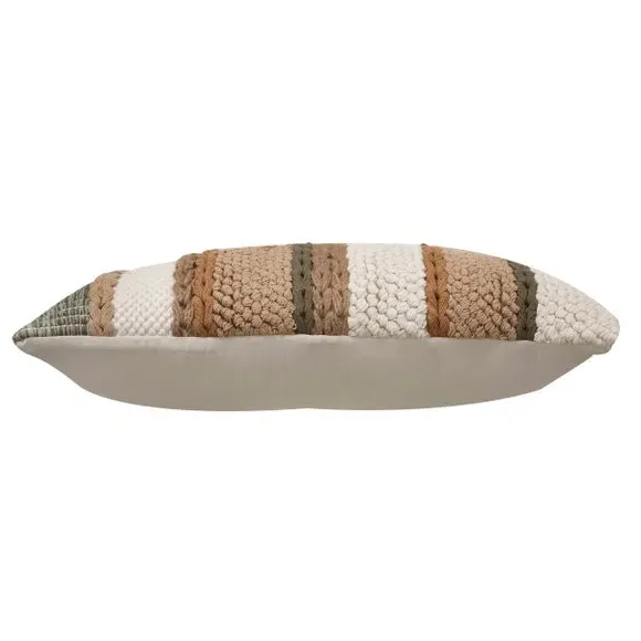 Plaited Cushion - Natural, Cotton Jute