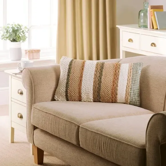 Plaited Cushion - Natural, Cotton Jute image