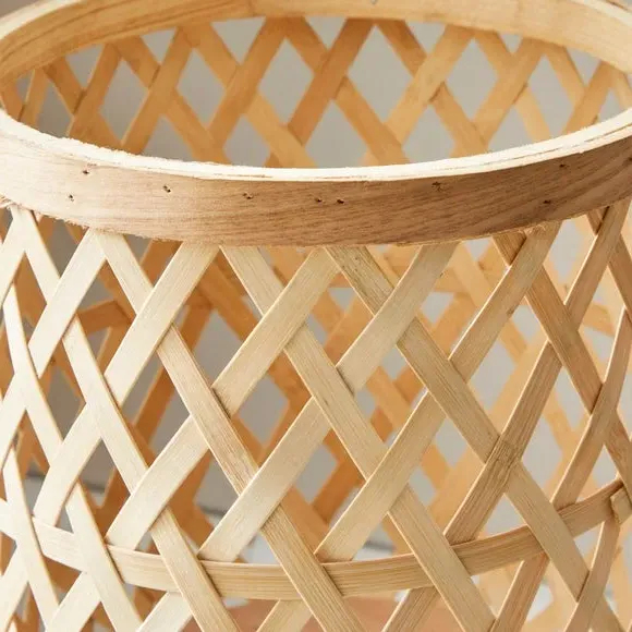 Plant Pot Stand with Storage - Natural, Bamboo