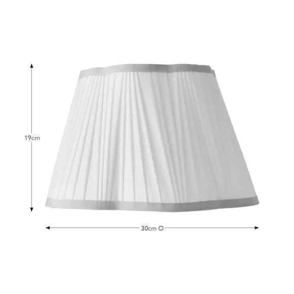 Pleated Lamp Shade with Fan Design - Duck Egg