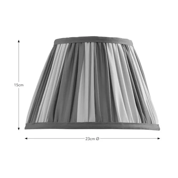 Pleated Lamp Shade with Stripes - Green