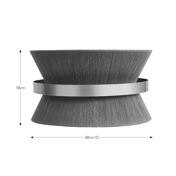Pleated Pendant Shade with Gold Band - Mocha